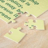 トーマス・ジェファーソンの平和引用文のパズル ジグソーパズル (側面)