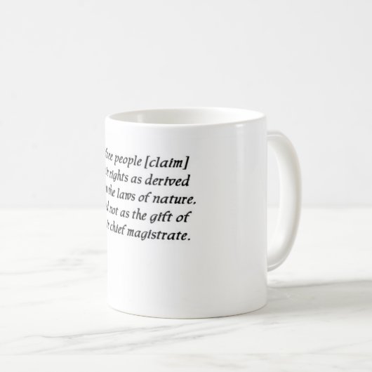 トーマス・ジェファーソンの引用文5のマグ コーヒーマグカップ (正面右)