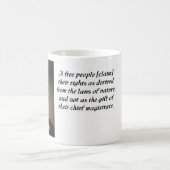 トーマス・ジェファーソンの引用文5のマグ コーヒーマグカップ (中央)