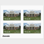 トーマス・ジェファーソンの故郷、モンティチェロ 長方形シール (シート)