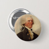 トーマス・ジェファーソンの素朴な絵画 缶バッジ (正面&裏面)