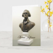 トーマス・ジェファーソンの自由の引用文 カード (黄色い花)