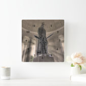 トーマス・ジェファーソンの記念の青銅色の彫像 スクエア壁時計 (ホーム)