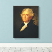 トーマス・ジェファーソンポートレート キャンバスプリント (インサイチュ (ウッドフロア))