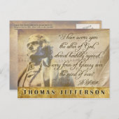 トーマス・ジェファーソン像と名言 ポストカード (正面/裏面)