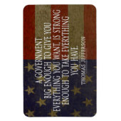 トーマス・ジェファーソン引用文・オン・ビッグ・ガバメント マグネット (縦)