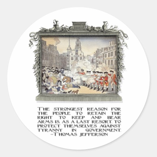 トーマス・ジェファーソン引用文:政府のティラニー ラウンドシール (正面)