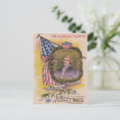 トーマス・ジェファーソン忘れアメノー国旗 ポストカード (スタンド正面)