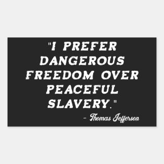 トーマス・ジェファーソン有名引用文ステッカー 長方形シール