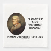 トーマス・ジェファーソン私は本なしには生きられない引用文 (正面)