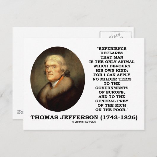 トーマス・ジェファーソン経験者は自分の種類を開発 ポストカード (正面/裏面)