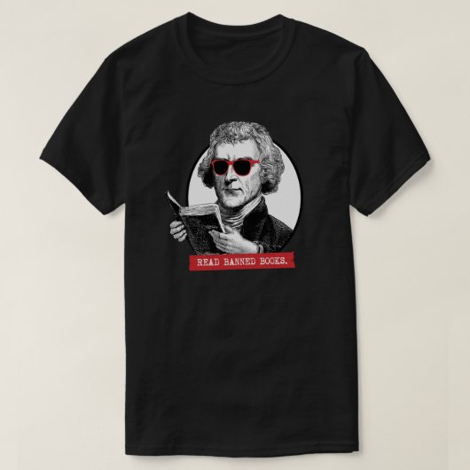 トーマス・ジェファーソン読・ブックス Tシャツ (デザイン正面)