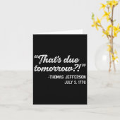 トーマス・ジェファーソン7月3日引用文独立記念日J カード (黄色い花)