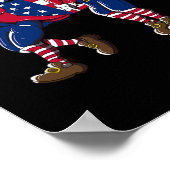 トーマス・ジェファーソン・グリディ・アメリカ国旗7月4日 ポスター (角)