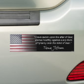 トーマス・ジェファーソン バンパーステッカー (車上)