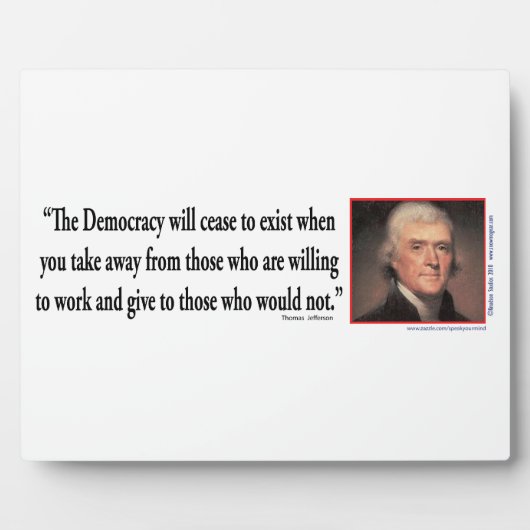 トーマス・ジェファーソン フォトプラーク (正面)