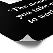 トーマス・ジェファーソン「民主主義は終わる…」 ポスター (角)