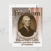 トーマス・ジェファーソン-自由 ポストカード (正面/裏面)