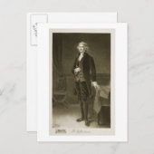 トーマス・ジェファーソン(Thomas Jefferson)、第3期国家総統一された長 ポストカード (正面/裏面)