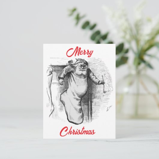 トーマス・ナストによる「A Stocking Full」(1879年) シーズンポストカード (スタンド正面)