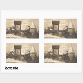 トーマス・ナスト1889年クリスマス駅 長方形シール (シート)