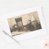 トーマス・ナスト1889年クリスマス駅 長方形シール (封筒)