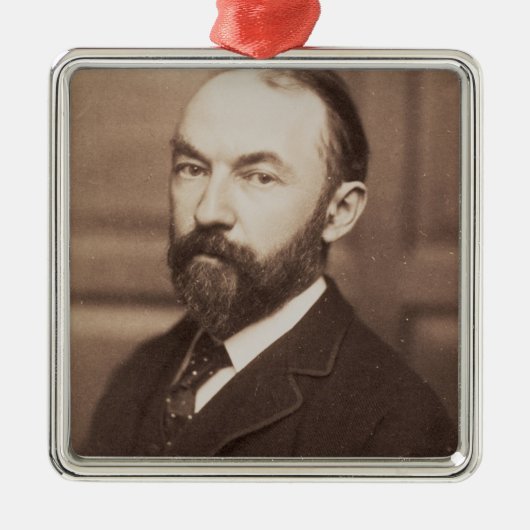 トーマス・ハーディ(1840-1928年) (セピア色の写真) メタルオーナメント (正面)