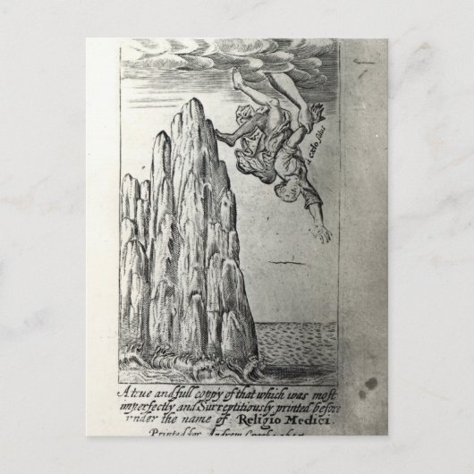 トーマス・ブラウン卿、1645年 ポストカード (正面)