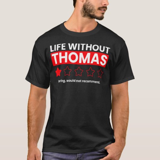 トーマス・ボーリングなしの生活はReを推奨しない Tシャツ (正面)