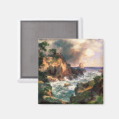 トーマス・モラン・ポイント・ロボス・モントレー・カリフォルニア州。 マグネット (正面/裏面)