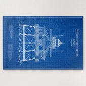 トーマースポイントショールライトハウス – メリーランド – AD ジグソーパズル (横)