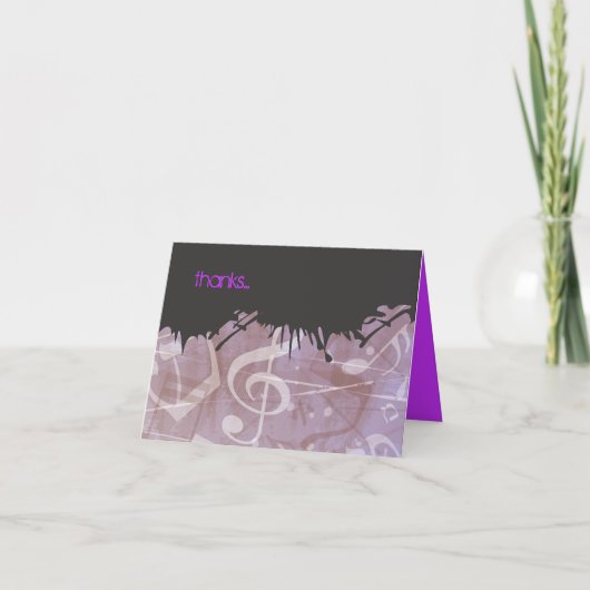 トーラのメロディー バー バット ミッツヴァ 感謝カード (正面)