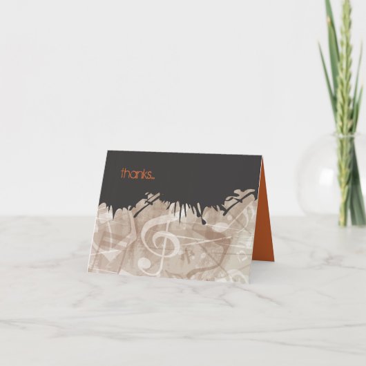 トーラのメロディー バー バット ミッツヴァ 感謝カード (正面)