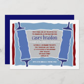 トーラクールーをテーマにしたバーバルミツワー招待状 招待状 (正面/裏面)