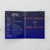 トーラスのクリスマスカード シーズンカード (内部)