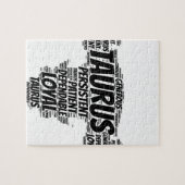 トーラスの占星術の(占星術の)十二宮図の印の単語の雲 ジグソーパズル (横)