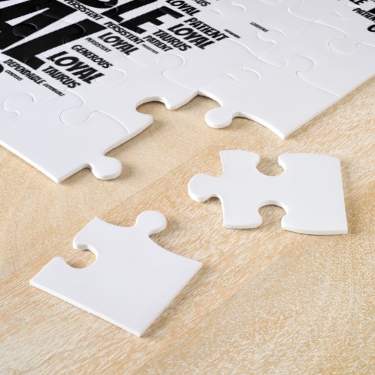 トーラスの占星術の(占星術の)十二宮図の印の単語の雲 ジグソーパズル (側面)