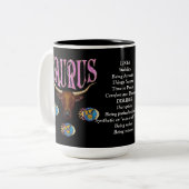 トーラスの誕生の印の(占星術の)十二宮図のマグ ツートーンマグカップ (正面左)