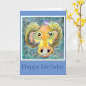 トーラスの誕生日のため カード (黄色い花)