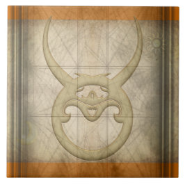 トーラスの(占星術の)十二宮図の印 タイル