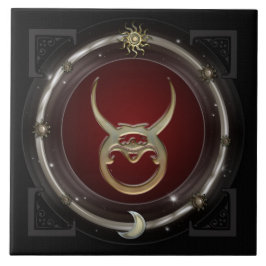 トーラスの(占星術の)十二宮図の印 タイル