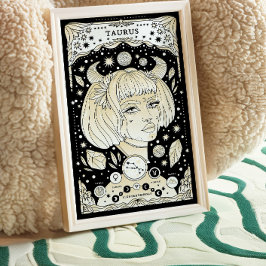 トーラスエレガントと接地 – 〔占星術の〕十二宮図ウォールアート ポスター