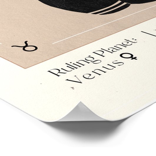 トーラスフェミニン〔占星術の〕十二宮図ポスター ポスター (角)