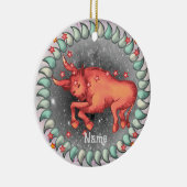 トーラス誕生日カスタムオーナメント セラミックオーナメント (右)