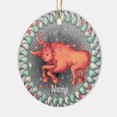 トーラス誕生日カスタムオーナメント セラミックオーナメント (左)