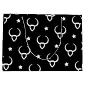 トーラス〔占星術の〕十二宮図のシンボルと星パターン ラージペーパーバッグ (裏面)