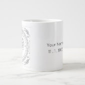 トーラス〔占星術の〕十二宮図カスタム誕生日 ジャンボコーヒーマグカップ (正面)