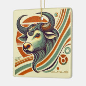 トーラス〔占星術の〕十二宮図クリスマスオーナメントパーソナライズされた セラミックオーナメント (左)