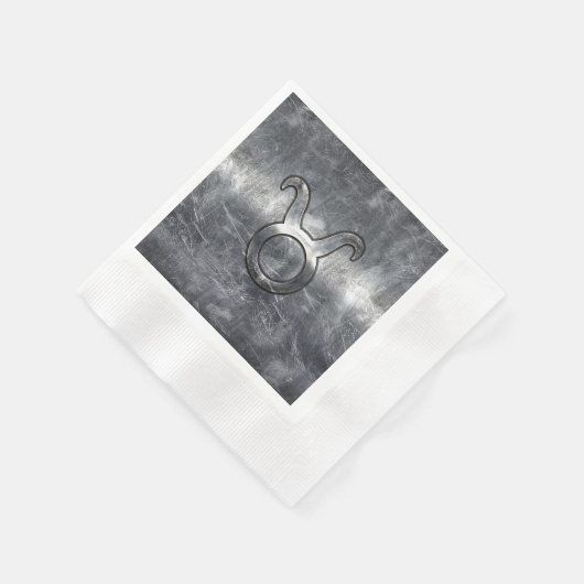 トーラス〔占星術の〕十二宮図グランジサインシ動揺してェアスタイル 縁ありカクテルナプキン (角)