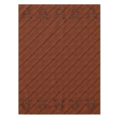 トーラス〔占星術の〕十二宮図シンボルのマホガニーのようなプリント テーブルクロス (正面)